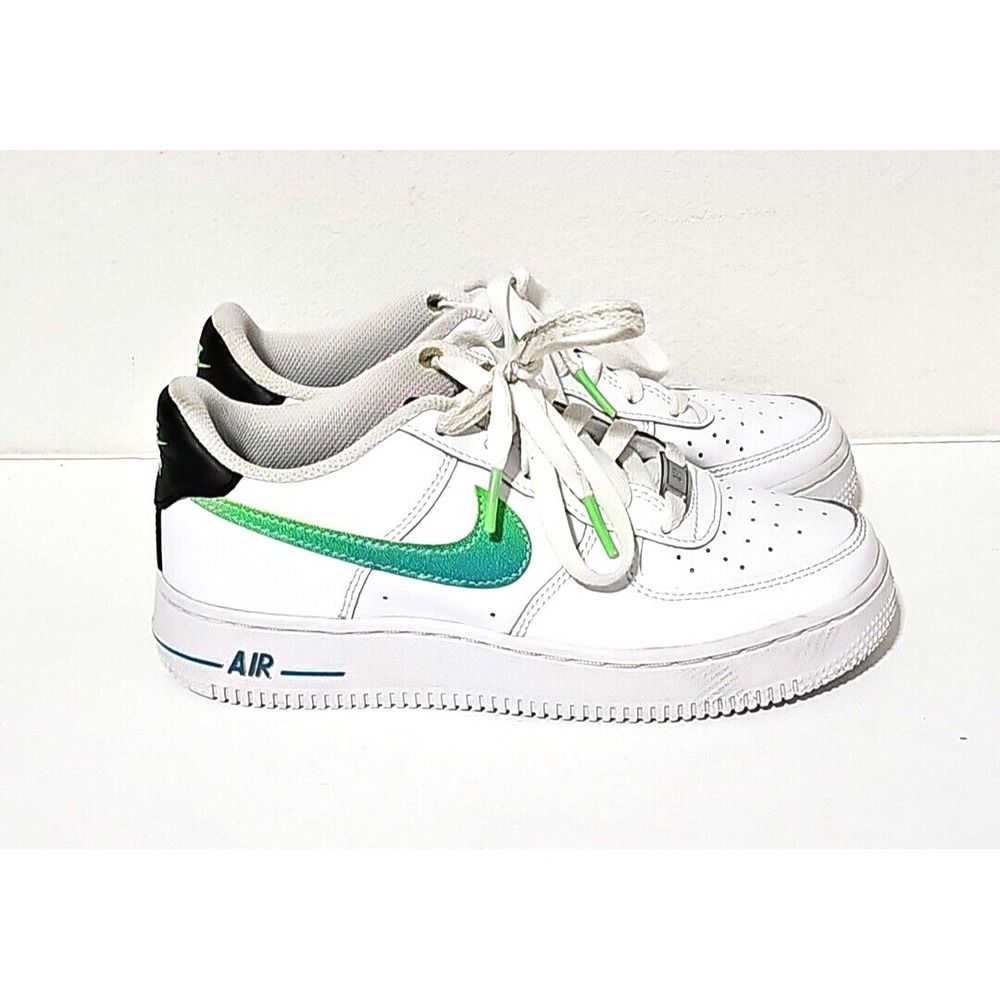 Nike Air Force 1 '07 LV8 White Aquamarine Boys Size 4Y